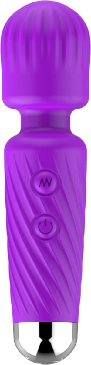 Cupitoys® Wand vibrator met reliëf - 12,5cm - Paars - 16 standen - Vibrators voor vrouwen en mannen - Sex toys voor vrouwen en mannen