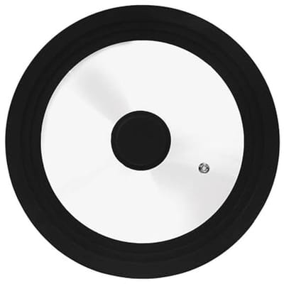 Universeel glazen deksel voor pannen - hittebestendige siliconen rand, geschikt voor 28 cm, 30 cm en 32 cm