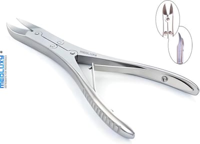 MEDLUXY® Pro - Nageltang - Heavy Duty - Holle Gebogen Bek - Dubbele Scharnier (dubbele overbrenging) - 16 cm - 20 mm - Anti-slip greep - MP0439 (nagelknipper)