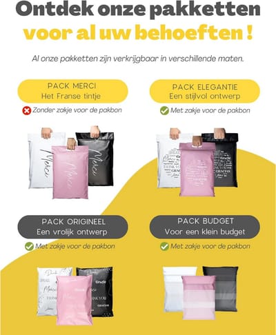 DailySupplies® Verzendzakken Voor Kleding - Verzendzakken - Met Zelfklevende Sluiting