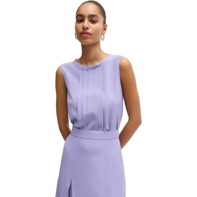 Boss Dames/Dames Jewel Gekraagde Regelmatige Mouwloze Blouse (Amethist Paars)