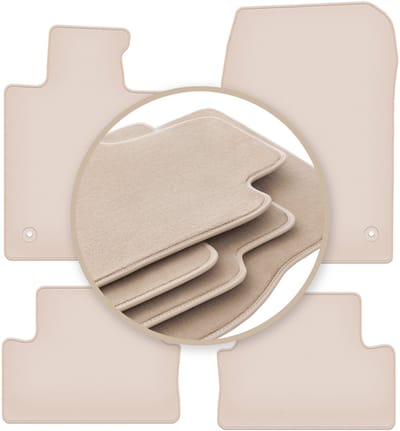 PREMIUM beige vloermatten voor: Honda Accord VIII sedan, stationwagen, tourer 2011-2015