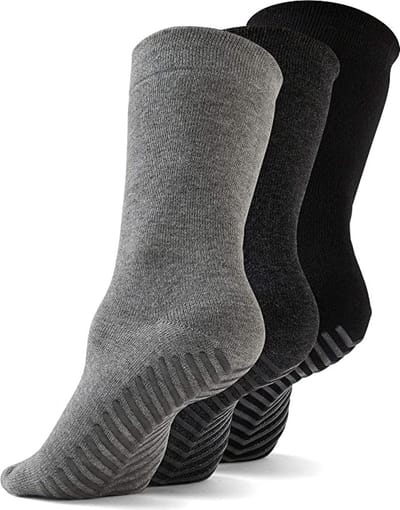 Malinsi® Sokken Antislip 3-Pack - 3 Paar Donkere kleuren maat 36-41 - Huissokken Dames en Heren anti slip - Gripsokken voor Yoga Pilates Ballerina Ballet - Fietssokken Wielrensokken Fiets tennissokken & Voetbal