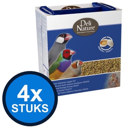 4x Deli Nature - eivoer vet tropische vogels 1kg - Vogelvoer - 1 kg