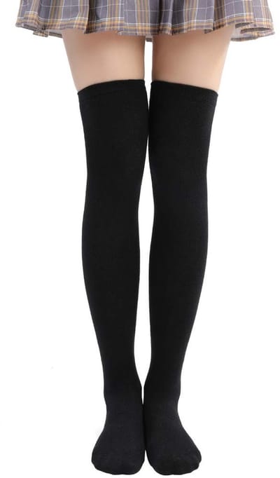 Allecto - Dames Kniekousen - Overknees - Warme Gebreide Kousen - Katoenen Sport Sokken - Perfect voor Lente en Herfst - Comfortabel en Stijlvol
