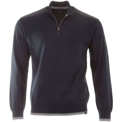 Paul & Shark Trui Piuma Featherlight Cotton Half Zip Donker Blauw / male