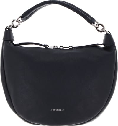 COCCINELLE Leren Handtas Schoudertas Coccinelle Maelody Handbag Grained Leather Midnight Blue Donkerblauw