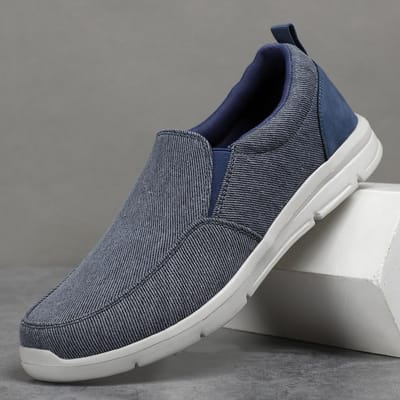 Heren Casual Schoenen Canvas Ademende Loafers Heren 2023 Nieuwe Mannelijke Comfortabele Outdoor Wandelschoenen Klassieke Loafers Heren Sneakers 42 black