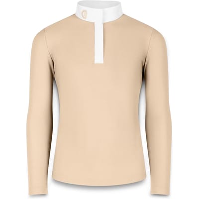 Kentucky Horsewear - Tokyo kids girl show shirt long sleeve beige size 160