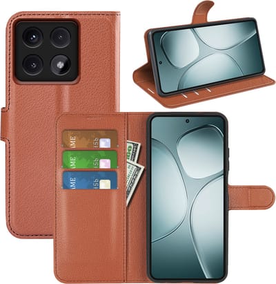 MobyDefend Hoesje - Geschikt voor Xiaomi 14T - Kunstleren Wallet Book Case (Sluiting Voorkant) - Bruin