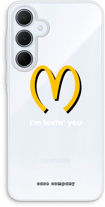 Case Company® - Hoesje geschikt voor Samsung Galaxy A35 hoesje - I'm lovin' you - Soft Cover Telefoonhoesje - Bescherming aan alle Kanten en Schermrand