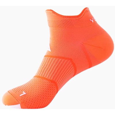 Korte hardloopnylonsokken voor heren Vierseizoenen Ademend Antislip Marathon Fietsen Sportsokken oranje