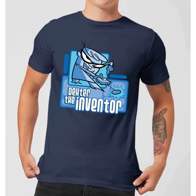Dexters Lab The Inventor Men's T-Shirt - Navy - S