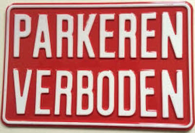 Parkeren Verboden Bord / 30x20 cm / Aluminium