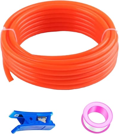 Pneumatische slang van 20 meter, persluchtslang 8 mm x 5 mm, inclusief buissnijder en teflonband voor optimale luchtcompressie