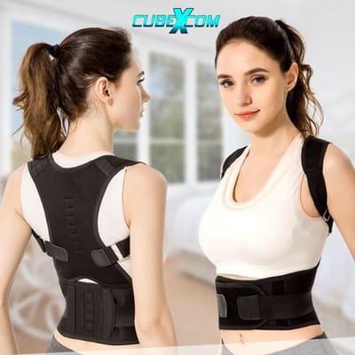CUBEXCOM® Rugbrace Postuur Corrector, Houding Rug Corrector, Rugband Voor Onderrug, Houdings Correctie, Comfortabele Ondersteuning Voor Wervelkolom Schouder En Rug, Rugsteun Voor Een Betere Lichaamshouding Voor Dames En Heren, Maat One Size