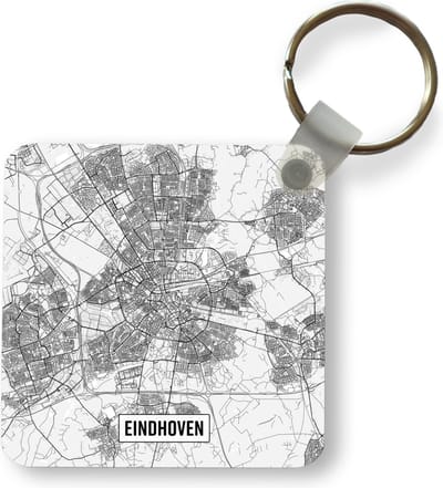 Sleutelhanger - Uitdeelcadeautjes - Stadskaart Eindhoven - Plastic