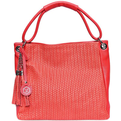 Luisa Vannini Rood Rundleer Tas