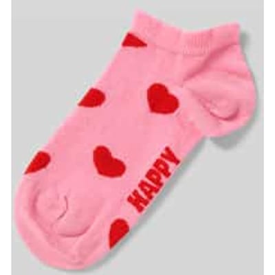 Happy Socks Hearts Low Sock - unisex enkelsokken - roze - Unisex - Maat: 36 - 40