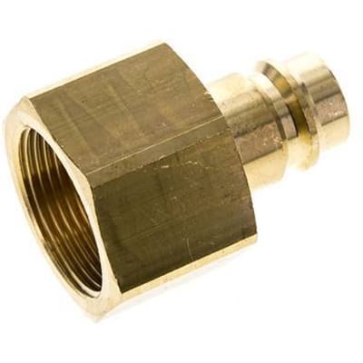 Messing DN 19 Luchtkoppeling Insteeknippel G 1 1/4 inch Binnendraad - CLP19-F-B-114
