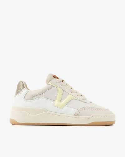 VIA VAI Sam Olivia Sneakers Dames - Su�de,Leer,Textiel - Geel
