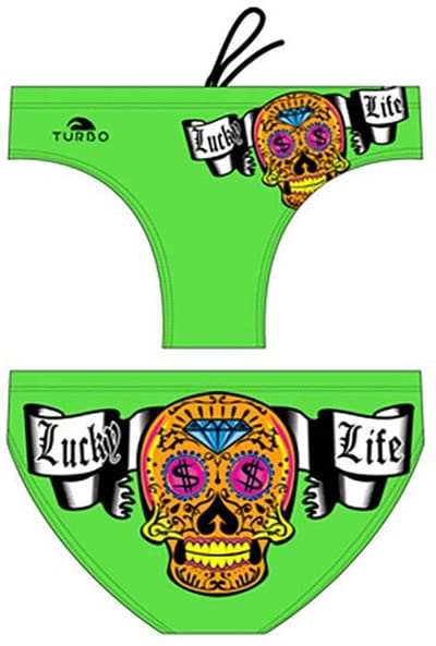 Turbo Money Skull Waterpolo Zwemslip Groen 12-24 Months Jongen