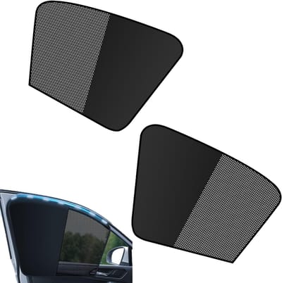 Dailygoods- Zonwering met zuignappen - Zonwering raam - Zonwering auto - 2 stuks - Geschikt voor hoofd- en passagiersramen - Blokkeert achteruitkijkspiegel niet - Raamzonwering