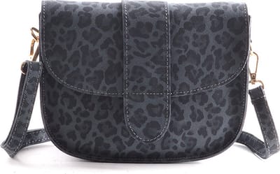 Giuliano Nubuck schoudertas Cato - Panter - Grijs - Made in Italy