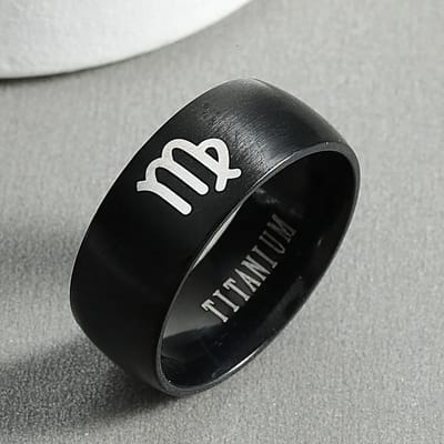 Roestvrij Staal Twaalf Sterrenbeelden Ringen Steenbok Maagd Waterman 12 Horoscoop Dierenriem Teken Ringen Voor Vrouwen Mannen Mode Sieraden 13 gray