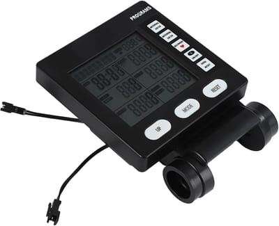 Roeimachine Teller - Fitness Tracker - Trainingsgegevens Bijhouden - Uitgebreid LCD Scherm - 7.5 x 7.5 cm - Zwart