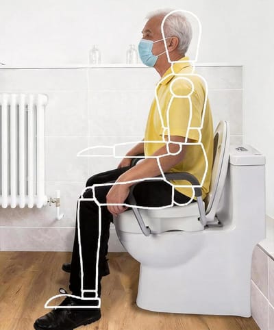 Toiletverhoger met handgrepen - Toiletstoelverhoger - Veiliger toiletgebruik - Gereedschapsloze montage - 12 cm verhoging - Wit