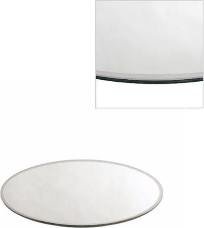 Spiegelplaat rond Ø 12cm afgeschuinde rand (1 pc)