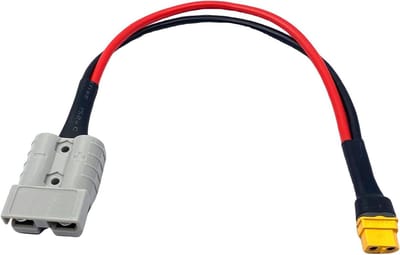 XT60 Batterij Connector - Snelle Ontkoppeling - Stroomtoepassingen - 12AWG Kabel - 37 cm - Zwart