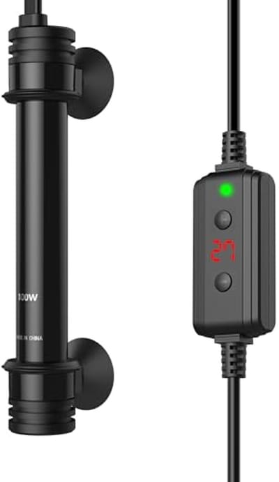 Instelbare aquariumverwarming 100 W voor aquaria tot 80 liter - Oververhittingsbeveiliging en Externe Temperatuurcontroller