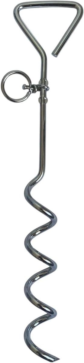 Grondanker Spiraal - Huisdier Anker - Honden Vastzetten - Zware Spiraalvormige - 42 cm - Zilver