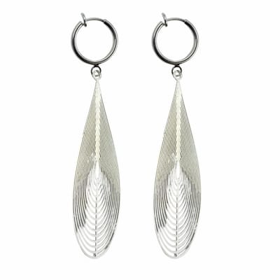 Klem Oorbellen-Zilverkleur-Filigraan-geen gaatje-Charme Bijoux