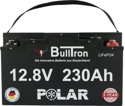 BullTron Polar – Lithium Camper accu – 12,8V 230Ah LiFePO4 – Bluetooth BMS – AGM vervanger