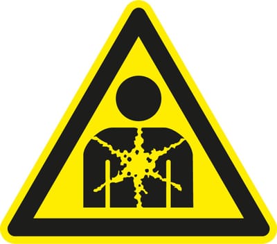 Waarschuwingssticker gezondheidsgevaar - ISO 7010 - W071 150 mm
