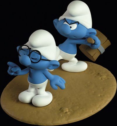 Smurfen verzamelitem - Brilsmurf en boze smurf - Fariboles - Gelimiteerd tot 1000 stuks