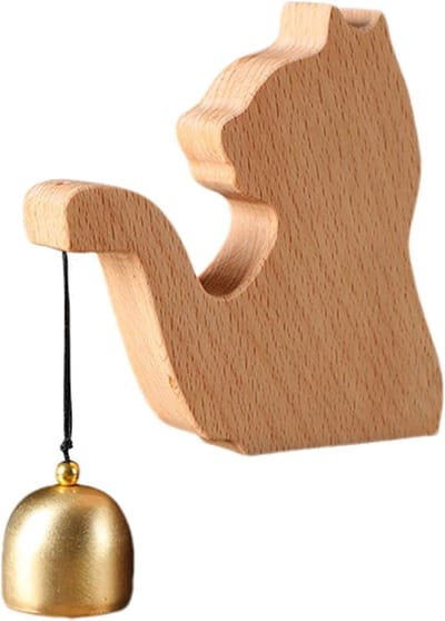 Winkelbel Deur - Houten bel - Bezoekers verwelkomen - Eenvoudige montage - 158 x 112 cm - Houtkleur