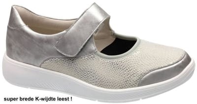 Solidus -Dames - zilver - ballerina's & mocassins - maat 38.5