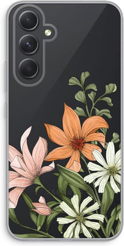 Case Company® - Hoesje geschikt voor Samsung Galaxy A54 hoesje - Floral bouquet - Soft Cover Telefoonhoesje - Bescherming aan alle Kanten en Schermrand