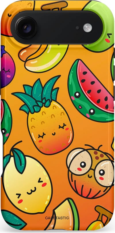 Casetastic hoesje geschikt voor Apple iPhone Air - MagSafe - Dubbellaagse bescherming - Fruitastisch - Fashion Case - Okergeel Oranje Bruin Groen