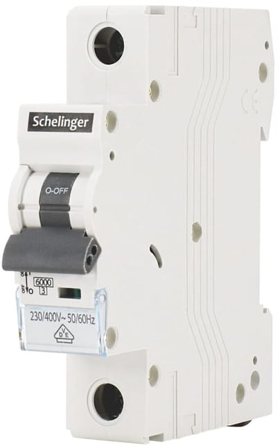 Schelinger Installatieautomaat 10A B-karakteristiek - 1-polig - 230/400V - A02-G8-1P-B10 - IP20