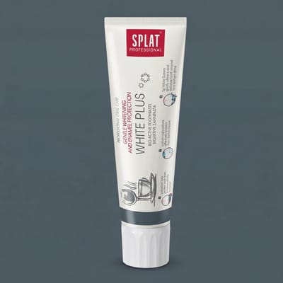 SPLAT White Plus - Tandpasta voor gevoelige tanden - Witterend, zonder SLES, 4-pack