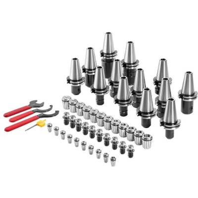 VEVOR CAT40 Spantanghouder ER 16/32 Spantangset, 35 stuks, SLN FMB ER16/32 APU Gereedschapshouder Veerstalen spantanghouder met 10 aantrekbouten en 3 sleutels, voor freesmachines, boren