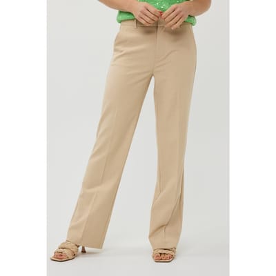 EsQualo Trousers Straight Leg Melange Sand Größe: 36 | Stoffhosen Outlet | Damen | Braun