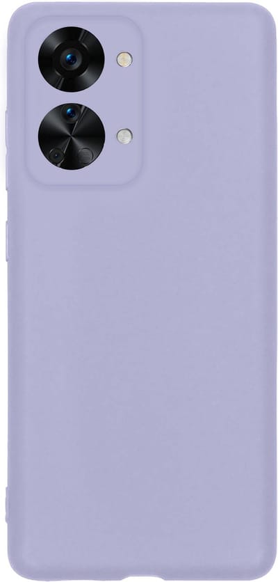 Hoes - Geschikt voor OnePlus Nord 2T - Sterk & Shockproof - Hoesje Cover - Siliconen Case - Lila