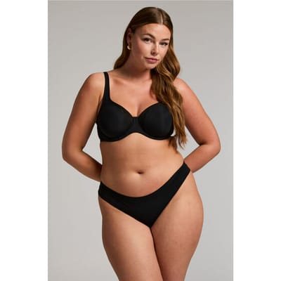 Hunkemöller Dames Lingerie Brazilian Mesh - Zwart - maat M