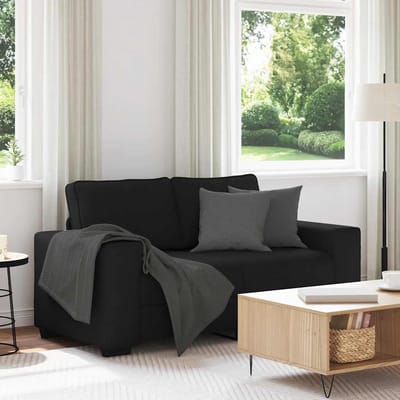 vidaXL - 2-zitsbank - 160x77x82 - cm - stof - zwart